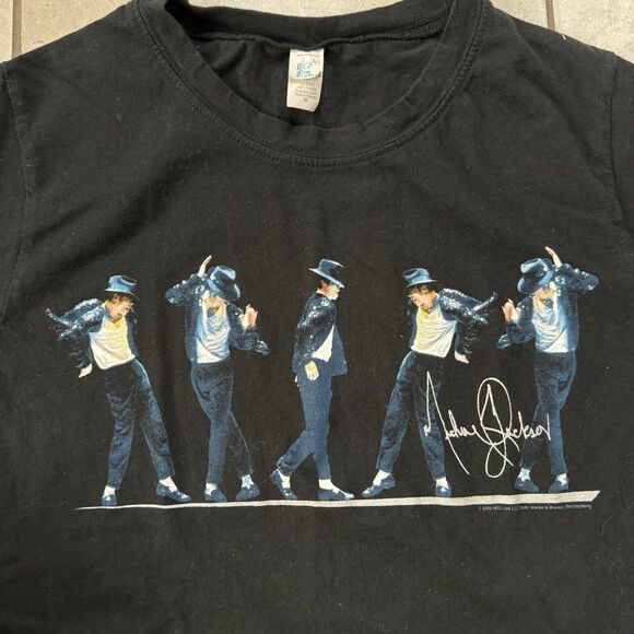 Womens 2008 Michael Jackson Moonwalk Poses T-Shirt Size XL - Picture 2 of 5